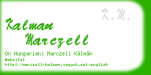 kalman marczell business card