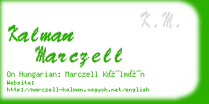 kalman marczell business card
